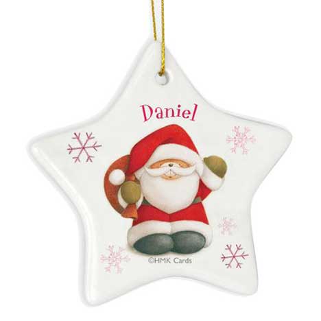 Personalised Forever Friends Santa Star Christmas Tree Dec